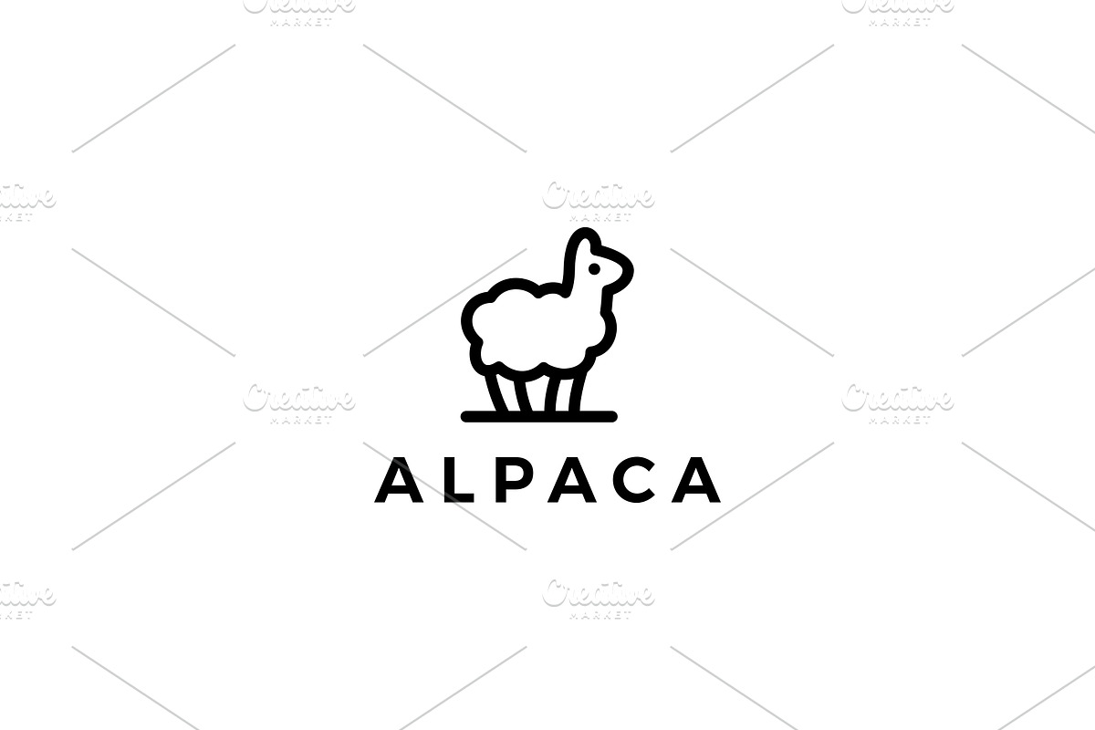 alpaca llama logo vector icon in Logo Templates - product preview 8