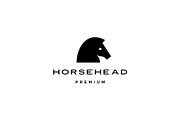 horse head logo vector icon