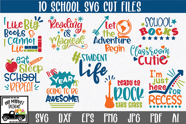 School SVG Cut File Bundle