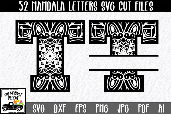 Mandala Monogram SVG Cut File Bundle