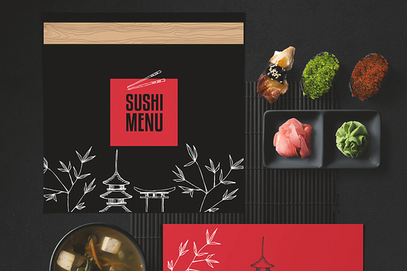FREE! Trifold + Asian Food Menu in Brochure Templates - product preview 1