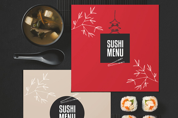 FREE! Trifold + Asian Food Menu in Brochure Templates - product preview 2
