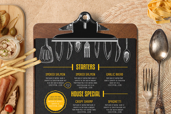 FREE! Trifold + Food Menu Template in Brochure Templates - product preview 3