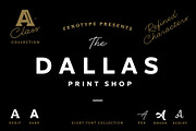 Dallas Print Shop Font Bundle