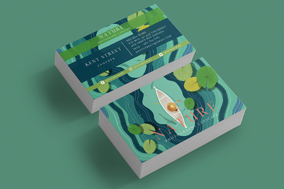NATURE BUSINESS CARDS in Business Card Templates - product preview 2