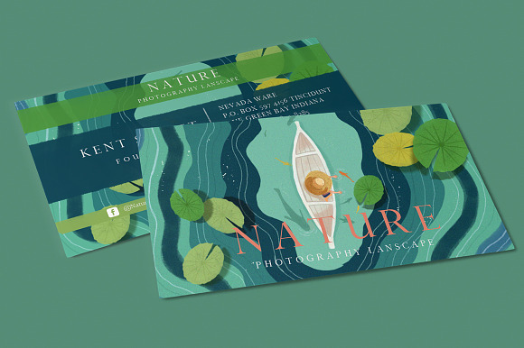 NATURE BUSINESS CARDS in Business Card Templates - product preview 3
