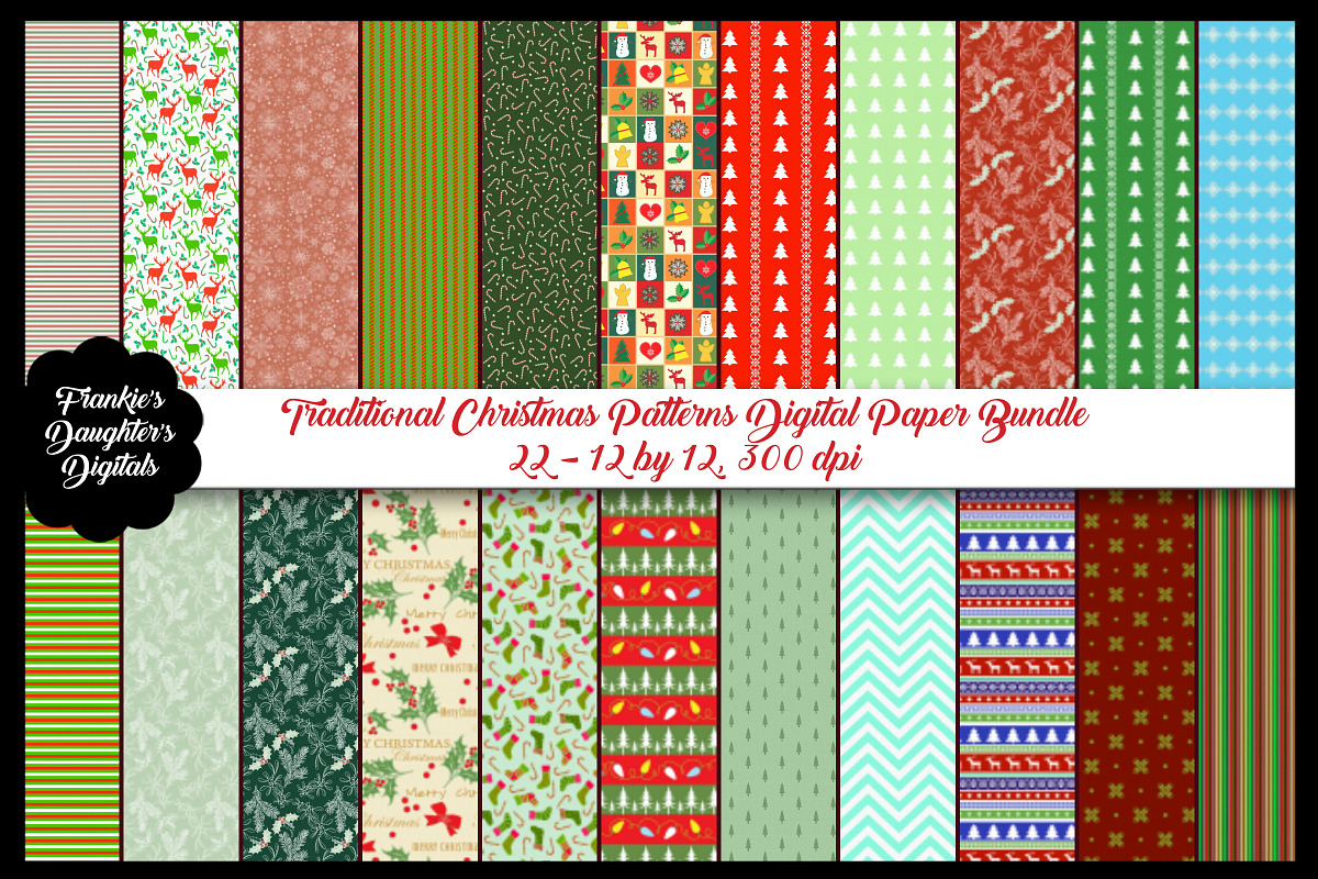 Christmas Pattern Digital Papers in Patterns - product preview 8