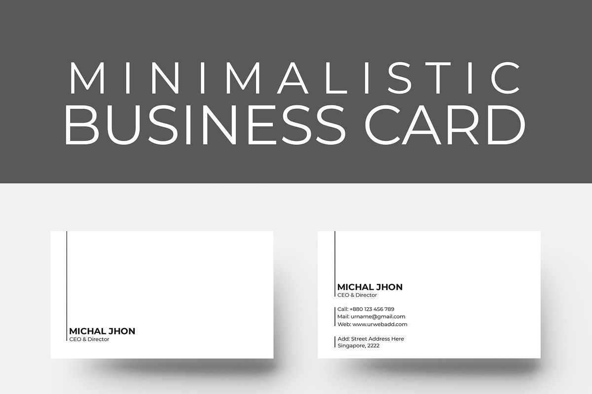 Minimal Business Card in Business Card Templates - product preview 8