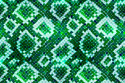 Green realistic snake skin texture