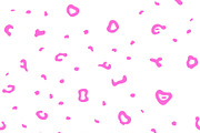 Cartoon leopard skin with pink spots