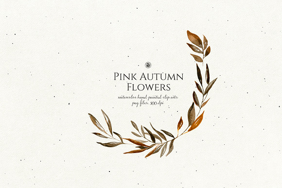 Pink Autumn Flowers vol.2 in Illustrations - product preview 1