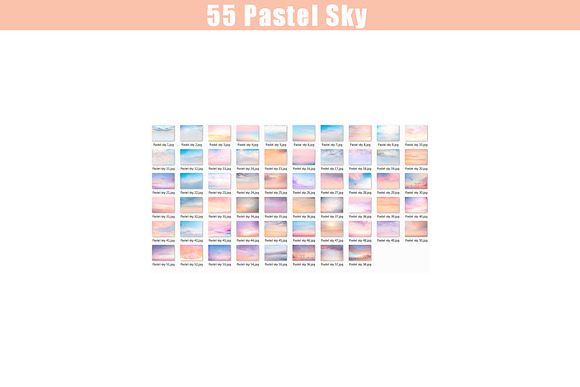 55 Pretty Pastel Sky Overlays in Add-Ons - product preview 3