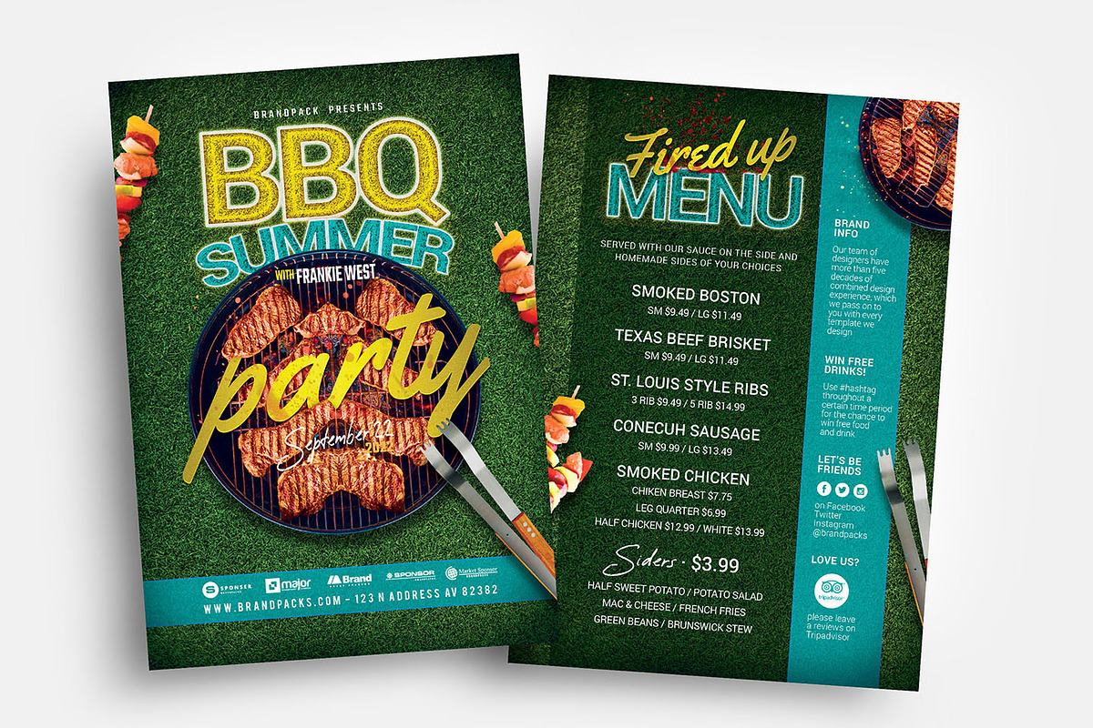 BBQ Party Flyer Template in Flyer Templates - product preview 8