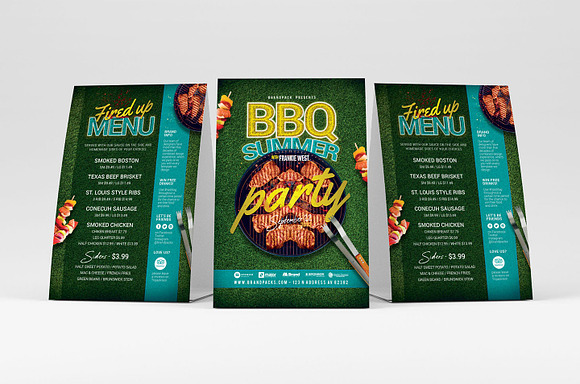 BBQ Party Flyer Template in Flyer Templates - product preview 3