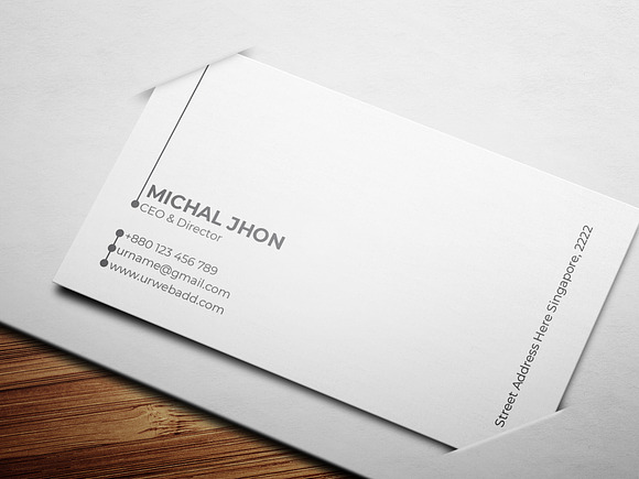 Modern & Minimal Business Card in Business Card Templates - product preview 2
