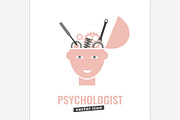 Psychologist vector icon