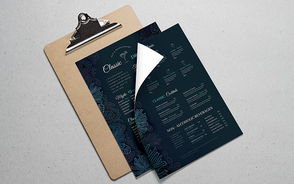 Cocktail Menu in Brochure Templates - product preview 2