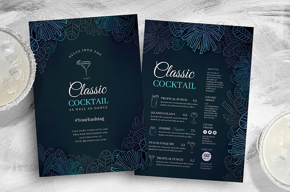 Cocktail Menu in Brochure Templates - product preview 3
