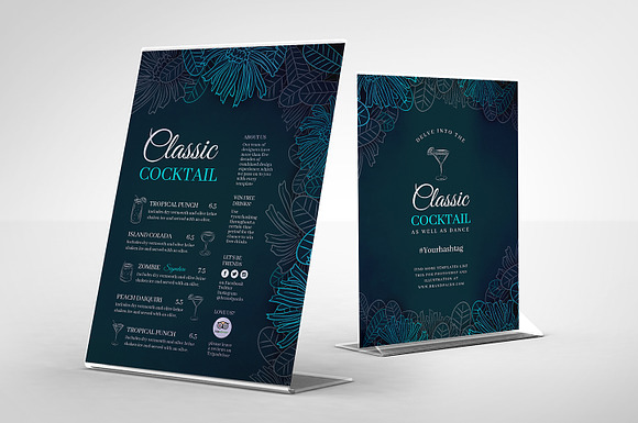 Cocktail Menu in Brochure Templates - product preview 4