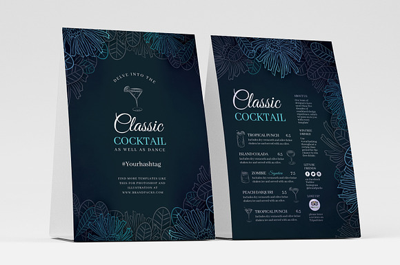 Cocktail Menu in Brochure Templates - product preview 5