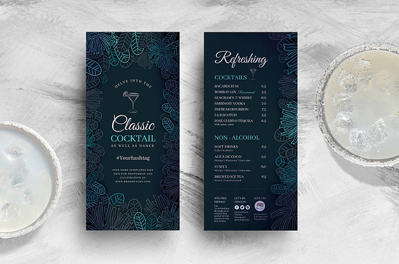 Cocktail Menu in Brochure Templates - product preview 7