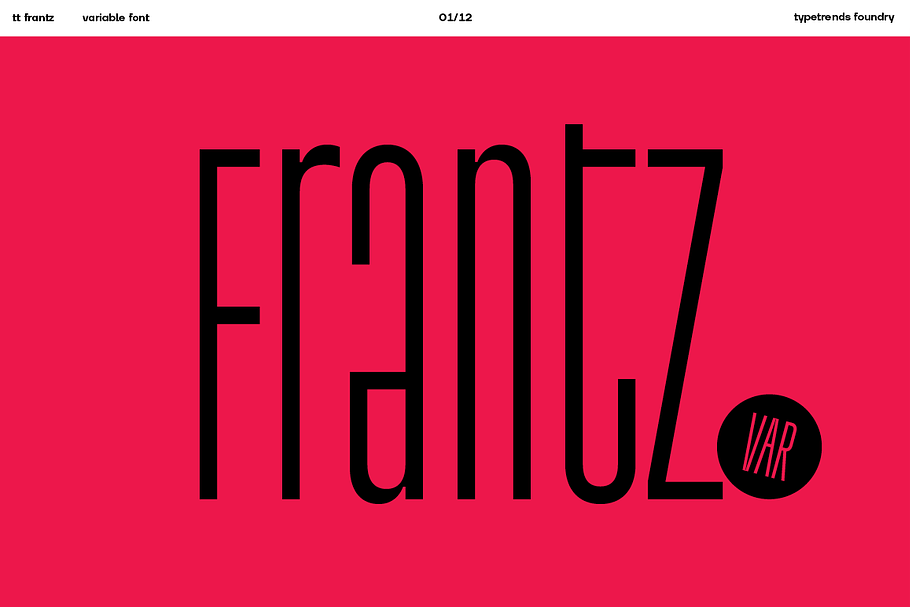 TT Frantz variable typeface