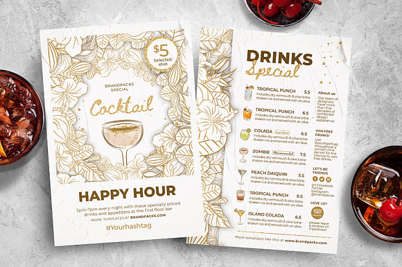 Cocktail Menu/Flyer in Flyer Templates - product preview 3