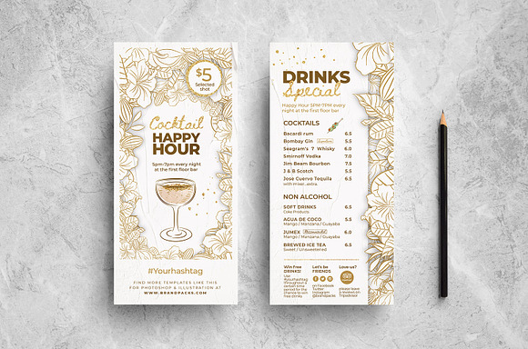 Cocktail Menu/Flyer in Flyer Templates - product preview 7