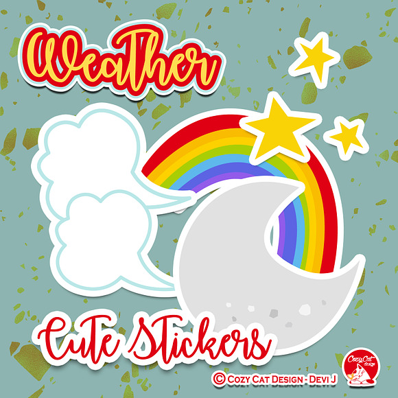 Simple Weather Digital Clip Art in Illustrations - product preview 7