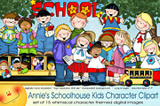 Schoolhouse Kids Character Clipart