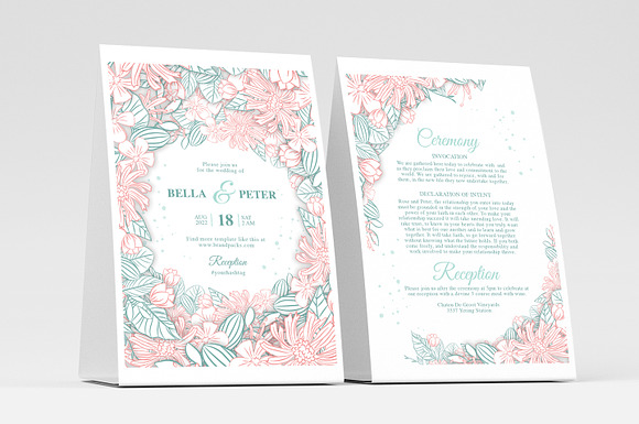 Modern Floral Wedding Templates in Wedding Templates - product preview 1