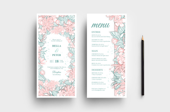 Modern Floral Wedding Templates in Wedding Templates - product preview 3