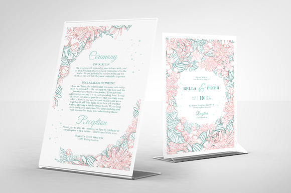 Modern Floral Wedding Templates in Wedding Templates - product preview 4