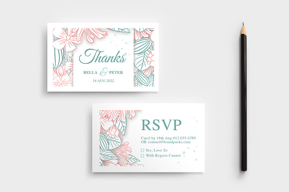 Modern Floral Wedding Templates in Wedding Templates - product preview 5