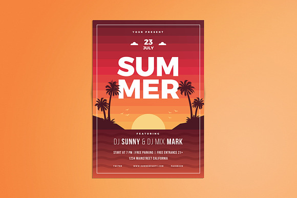 Summer Beach Party Flyer in Flyer Templates - product preview 3