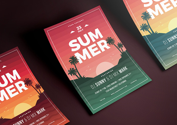 Summer Beach Party Flyer in Flyer Templates - product preview 4