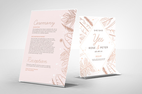 Rose Gold Wedding Templates in Wedding Templates - product preview 2