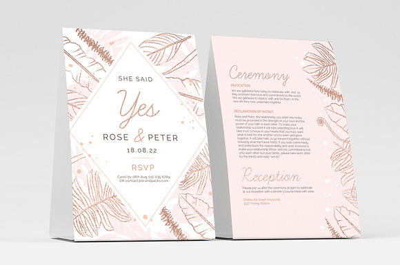 Rose Gold Wedding Templates in Wedding Templates - product preview 3