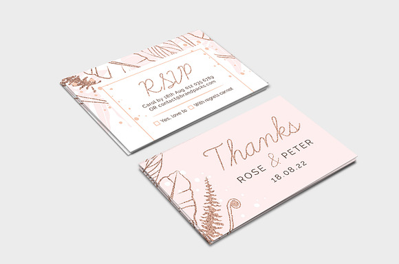 Rose Gold Wedding Templates in Wedding Templates - product preview 5