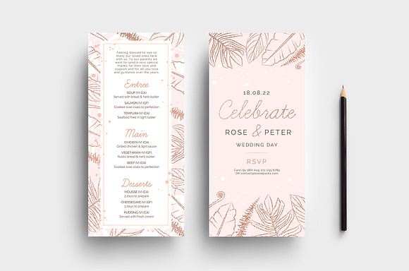 Rose Gold Wedding Templates in Wedding Templates - product preview 7