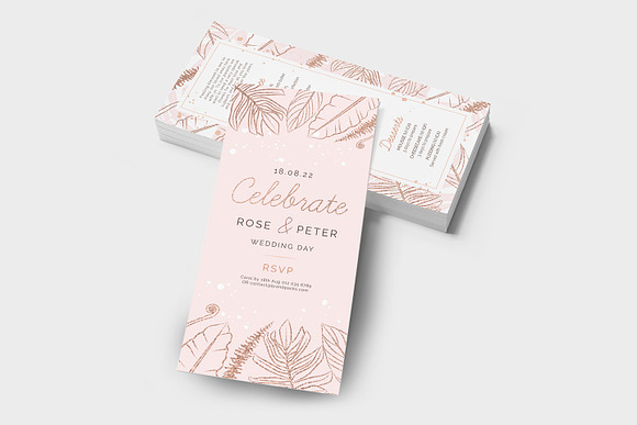 Rose Gold Wedding Templates in Wedding Templates - product preview 9