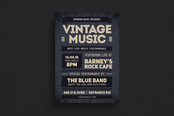 Vintage Music Flyer in Flyer Templates - product preview 2