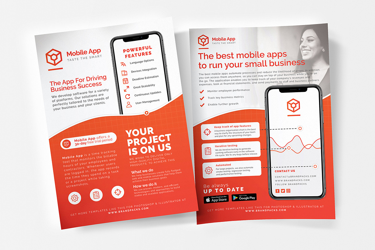 Mobile App Posters/Flyers in Flyer Templates - product preview 8