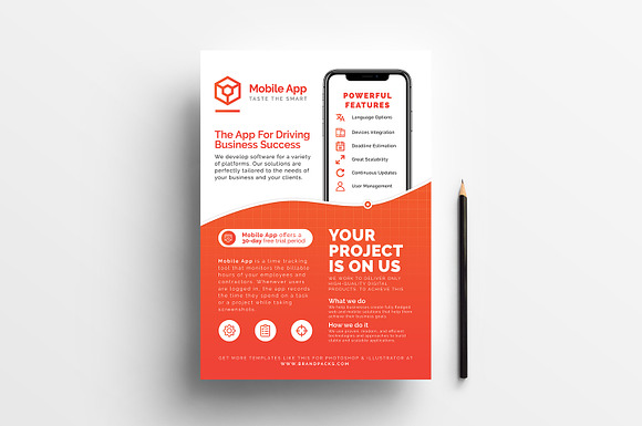 Mobile App Posters/Flyers in Flyer Templates - product preview 1