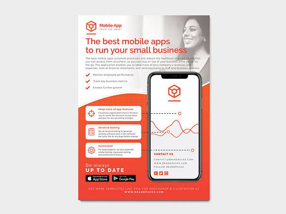 Mobile App Posters/Flyers in Flyer Templates - product preview 4