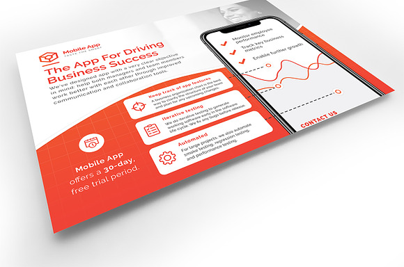 Mobile App Flyer in Flyer Templates - product preview 3