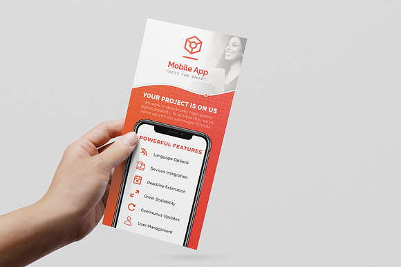 Mobile App DL Card in Flyer Templates - product preview 1