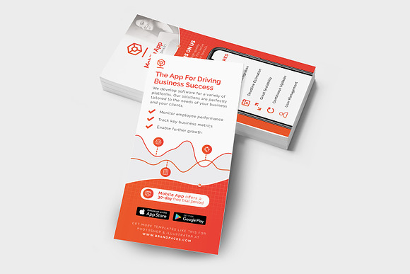 Mobile App DL Card in Flyer Templates - product preview 2