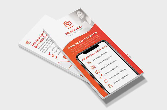 Mobile App DL Card in Flyer Templates - product preview 3