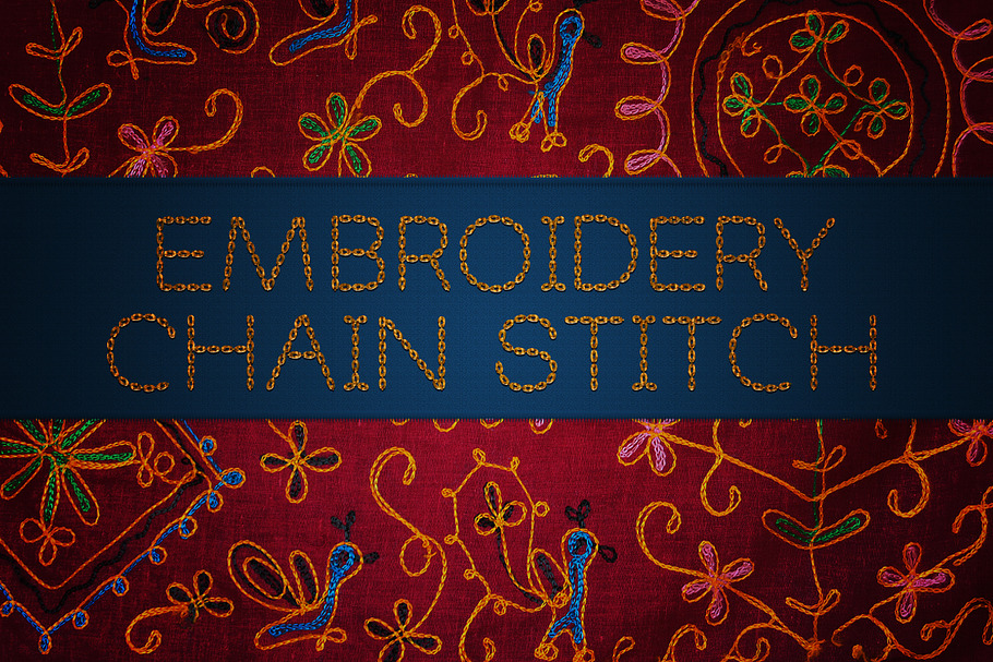 Embroidery Chainstitch in Display Fonts - product preview 8